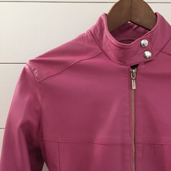 OSCAR LEOPOLD Gorgeous Pink Lambskn Leather Jacket - Picture 2 of 12